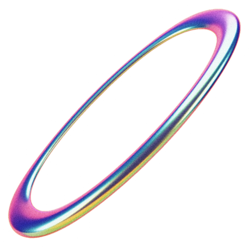 Holographic Chrome Decorative Ring
